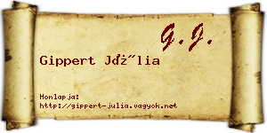 Gippert Júlia névjegykártya